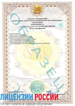 Образец сертификата соответствия (приложение) Нерехта Сертификат OHSAS 18001